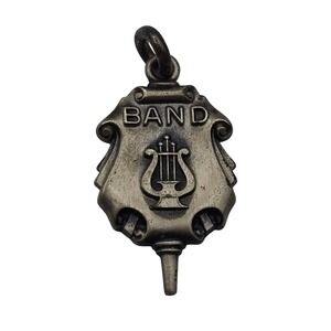 VTG Necklace Pendant School Music Band Memorabilia Lyre Charm MCM Nostalgic